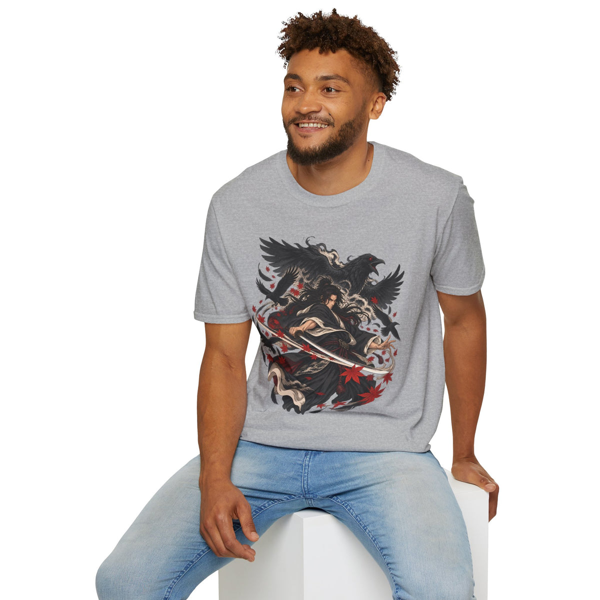 Raven Master | Japanese Samurai | Dark Fantasy T-Shirt