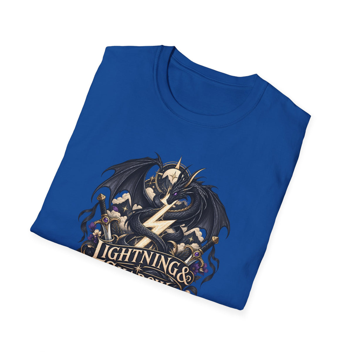 Lightning & Shadow | Onyx Storm Book Inspired Fantasy Dragon T-Shirt