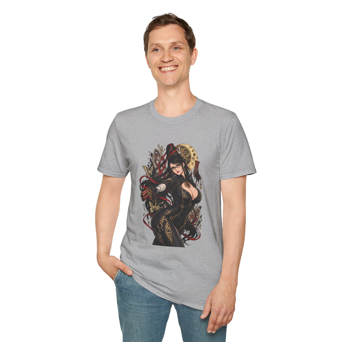 Bayonetta | Sexy Gothic Gaming Anime Pin Up Girl | Gothic Sorceress T-Shirt