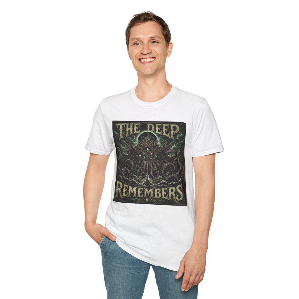 The Deep Remembers T‑Shirt — Cthulhu/Deep Sea Mythos Graphic Tee