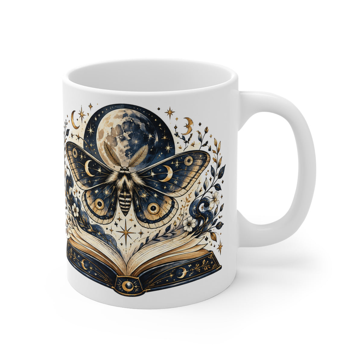 Moth & Moon | Book Readers Coffee Mug Gift (11oz)