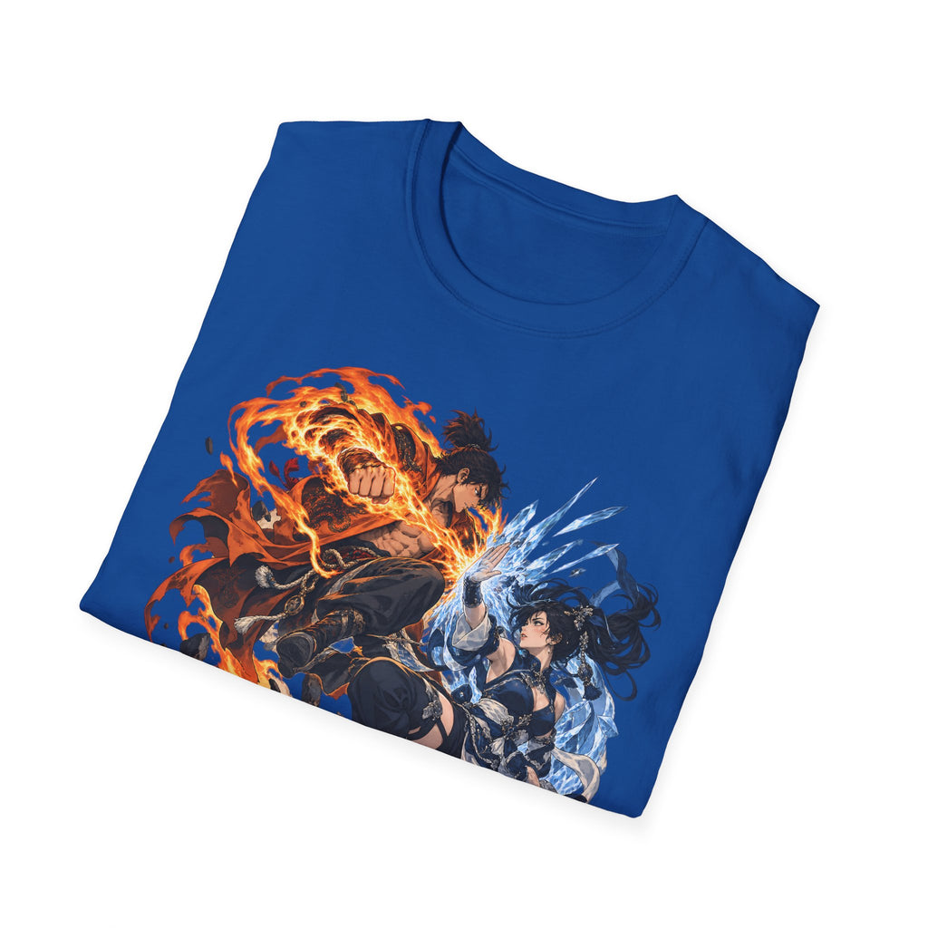 Elemental Battle | Fire vs Ice | Ninja Japanese Fantasy T-Shirt