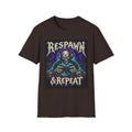 Respawn & Repeat T-Shirt — Skull Gamer Graphic Tee