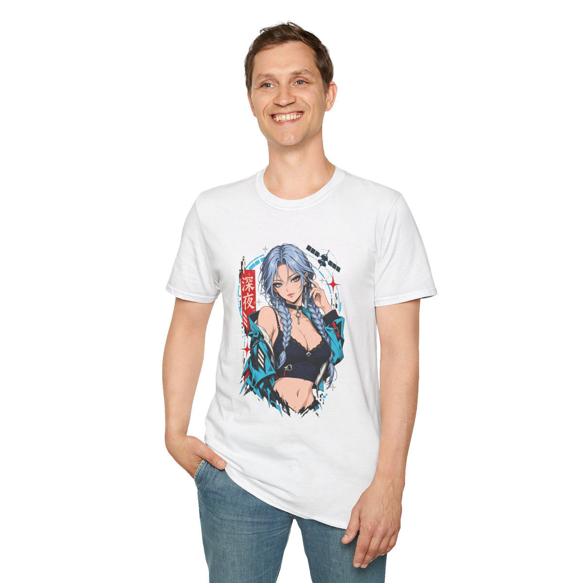 Ice | Sexy Anime Cyber Pin Up Girl Graphic T-Shirt