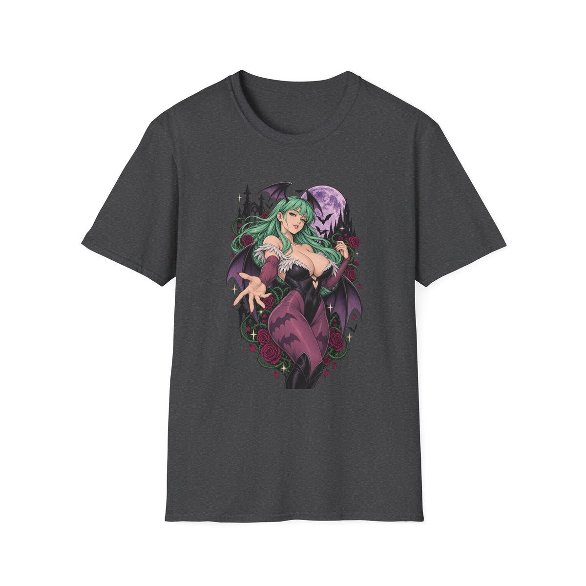 Morrigan | Sexy Succubus Pin Up Girl | Gothic Sorceress Halloween Gamer T-Shirt