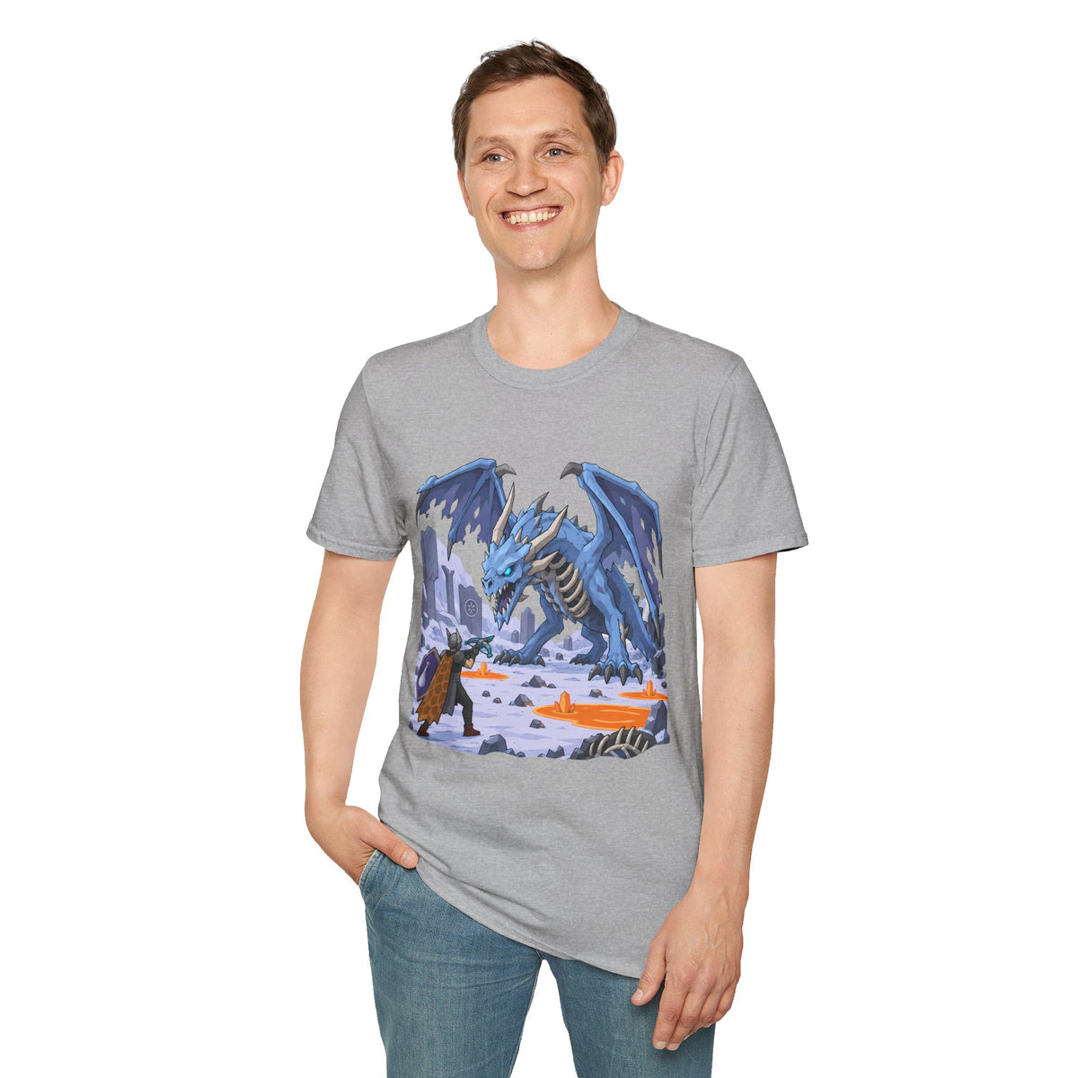 Vorkath Blue Ice Dragon T-Shirt - Fantasy Dragon Graphic Tee