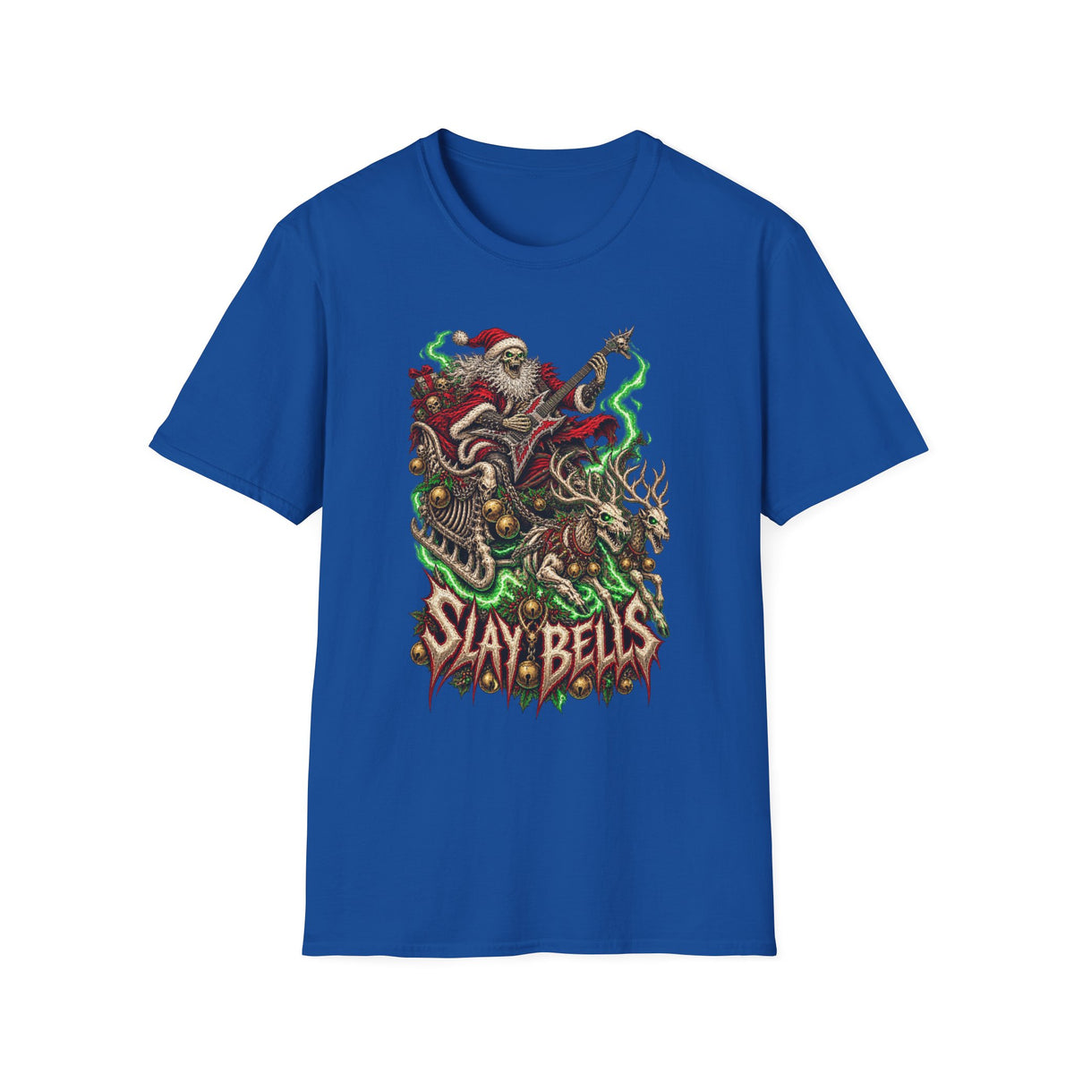 Slay Bells | Santa Clauses Horror Christmas T-Shirt