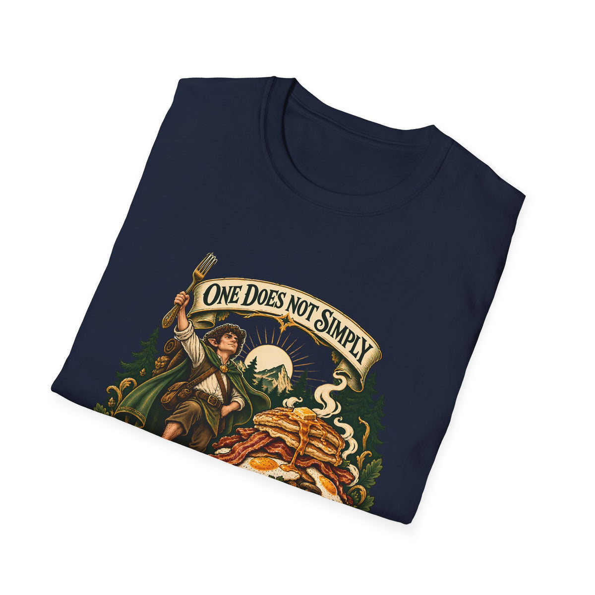 One Does Not Simply Skip Second Breakfast | Funny Hobbit Breakfast Graphic
