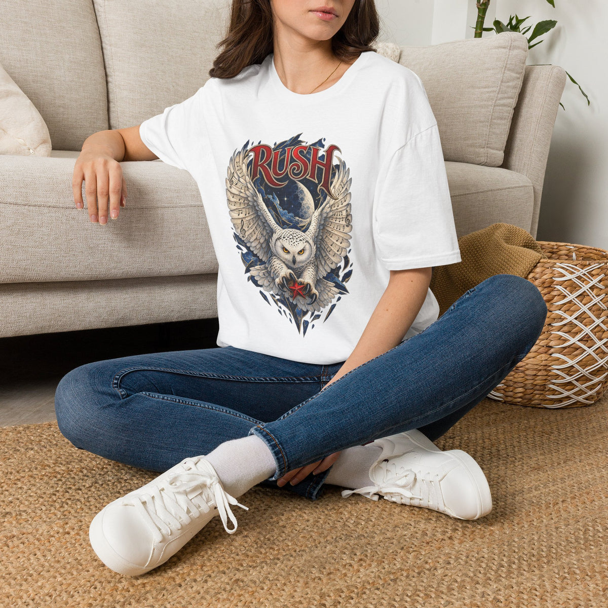 Rush | Fly by Night | Prog Rock | Owl Band Graphic T-Shirt