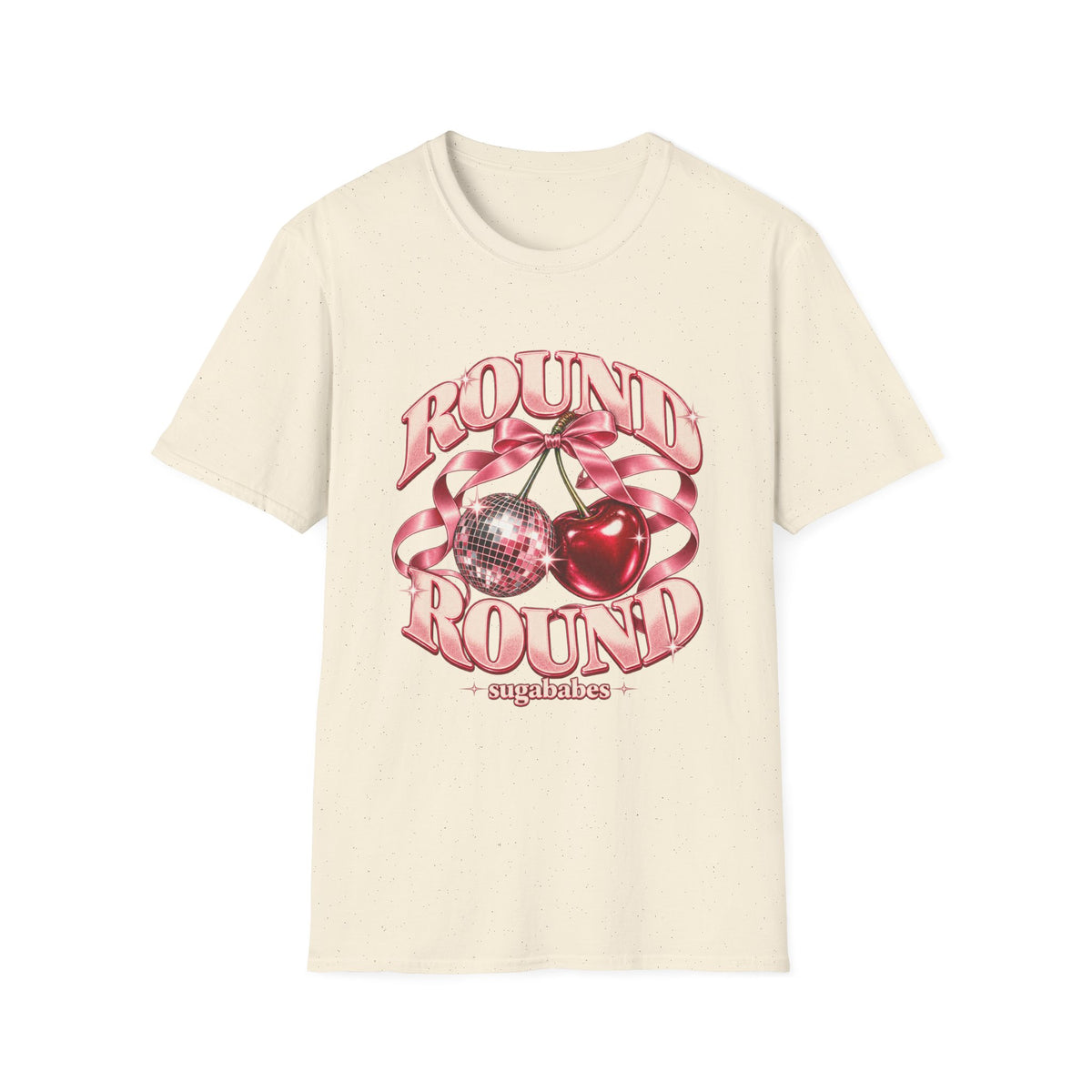 Round Round | Sugababes | Cherries and Disco Ball Graphic T Shirt