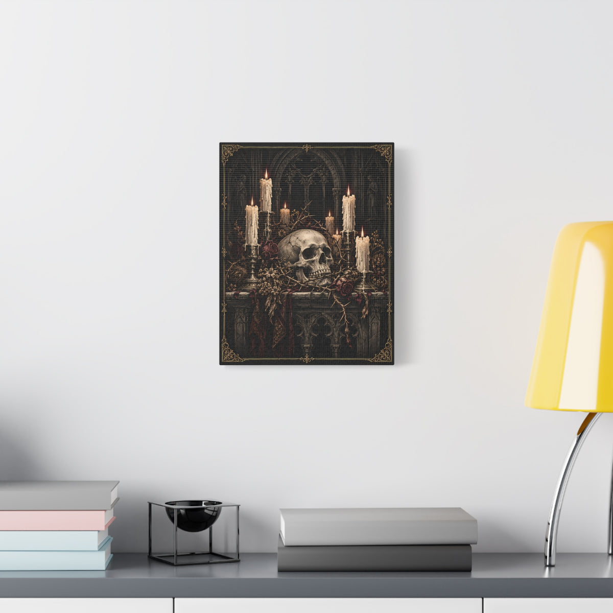 Canvas | Gothic Skull Altar | Occult Wall Art