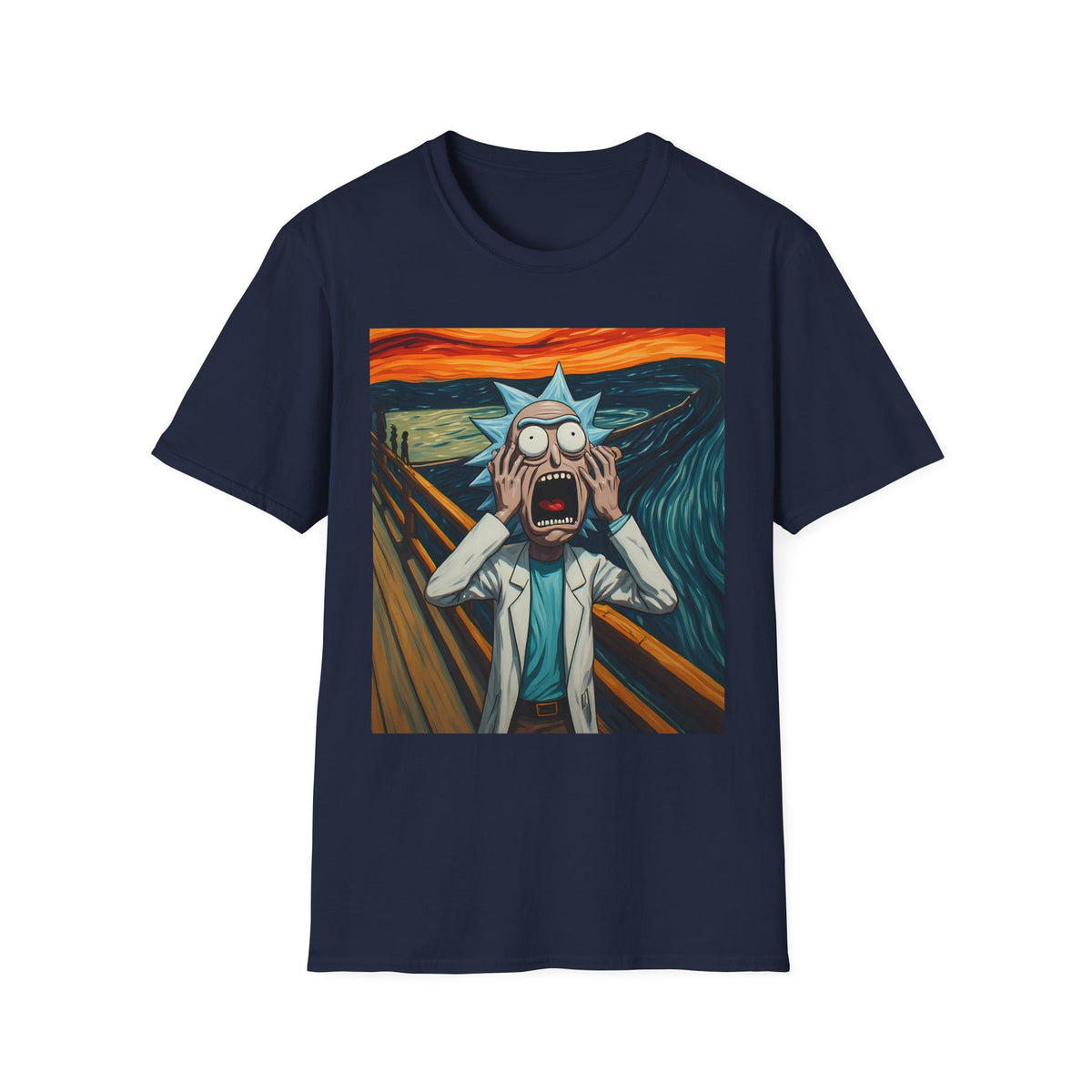 Rick Scream Tee — Rick and Morty Parody of The Scream T-Shirt