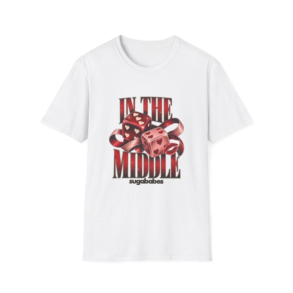 In The Middle | Sugababes | Retro Red Dice Graphic T Shirt