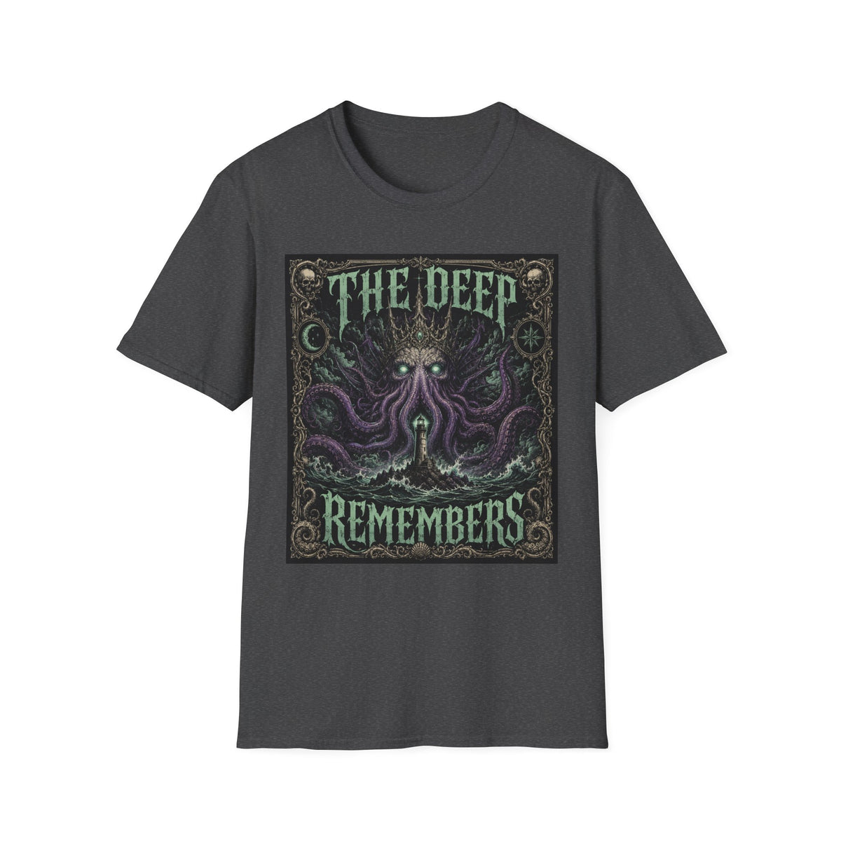 The Deep Remembers T-Shirt — Nautical Cthulhu Horror Graphic Tee