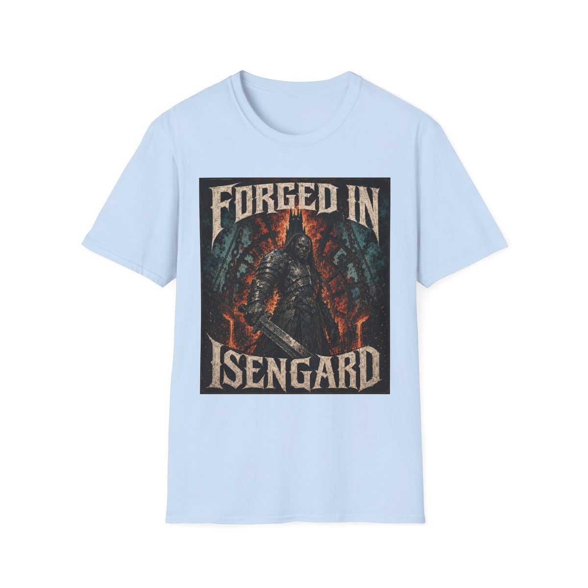 Forged in Isengard T-Shirt — Dark Fantasy Middle-earth Inspired Tee