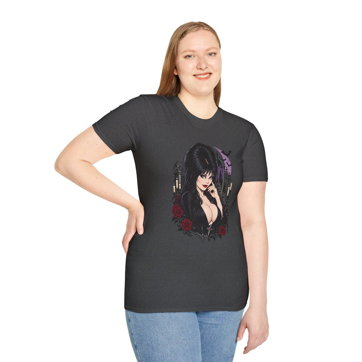 Elvira | Mistress of the Dark | Gothic Vampyress Pinup Girl | Sexy Halloween T-Shirt