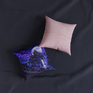 Moonlit Castle Pixel Art Gothic Fantasy Cushion | Decorative Sofa Pillow