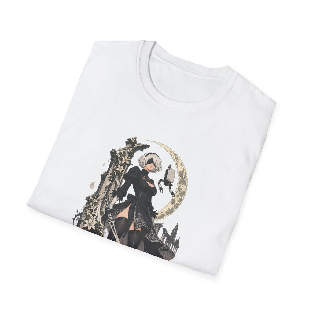 2B | Nie: Automata | Anime Gothic Warrior Moonlight Pin Up T-Shirt