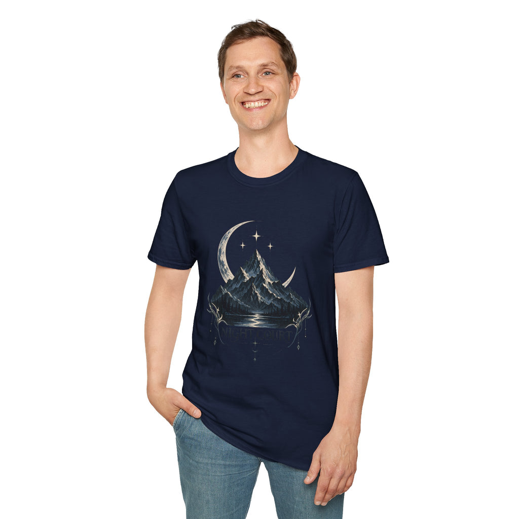 Night Court Mountain | ACOTAR Book Crescent Moon & Stars Graphic