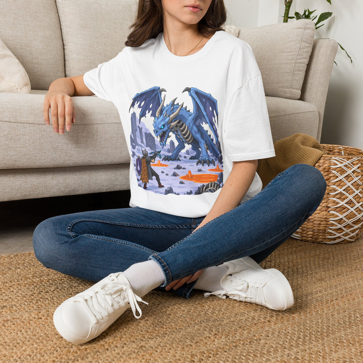 Vorkath Blue Ice Dragon T-Shirt - Fantasy Dragon Graphic Tee