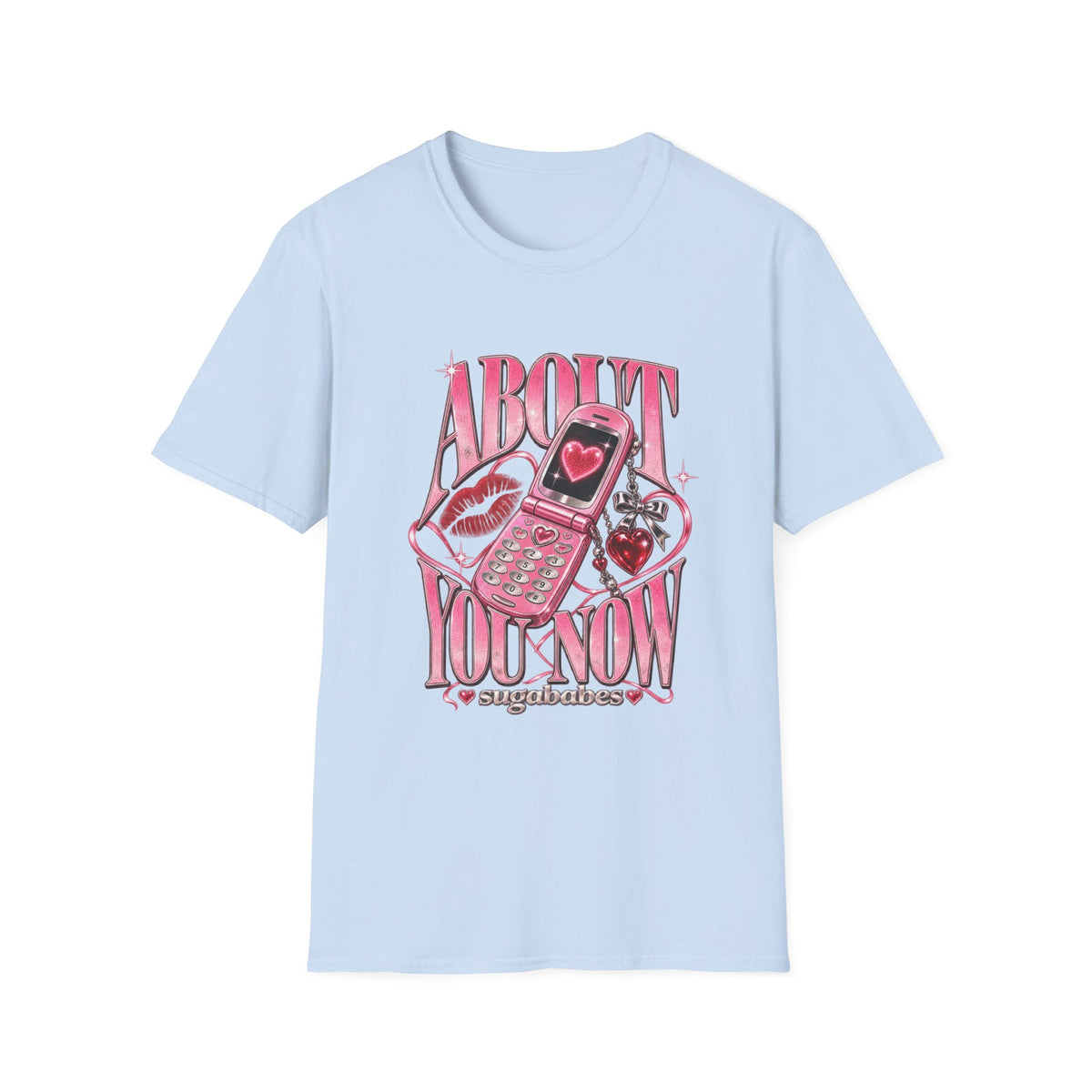 About You Now | Sugababes | Y2K Pink Phone & Heart Vintage Vibe Graphic T Shirt