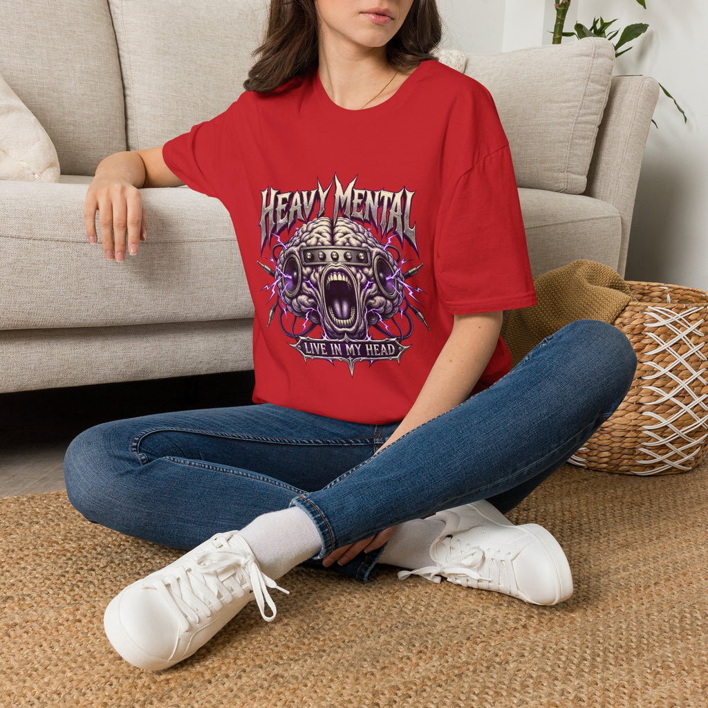 Heavy Mental T-Shirt | Live In My Head' Metal Graphic Tee