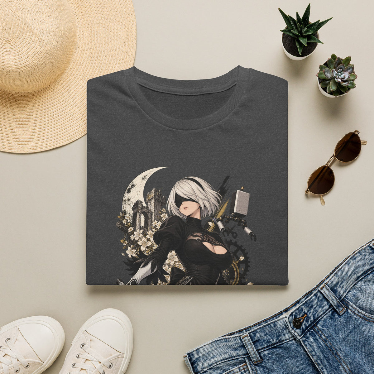 2B | Nier Automata | Anime Swordgirl Pin Up T-Shirt
