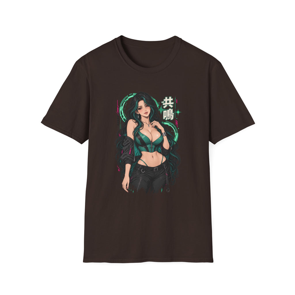 Jade | Sexy Anime Pin Up Girl | Waifu Graphic T‑Shirt
