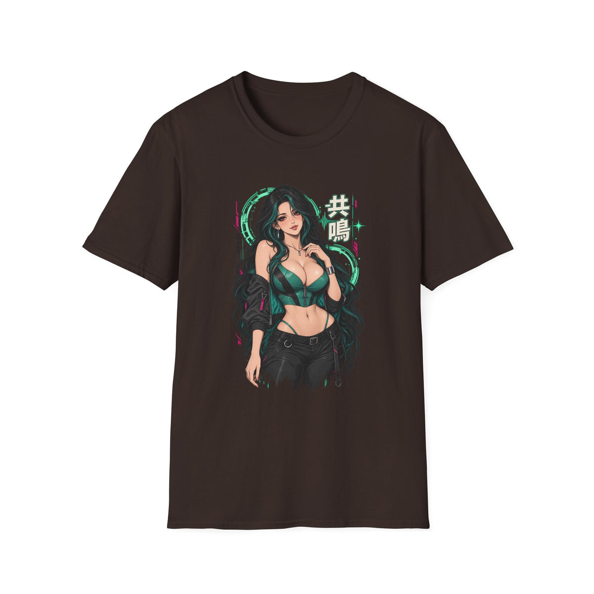 Jade | Sexy Anime Pin Up Girl | Waifu Graphic T‑Shirt