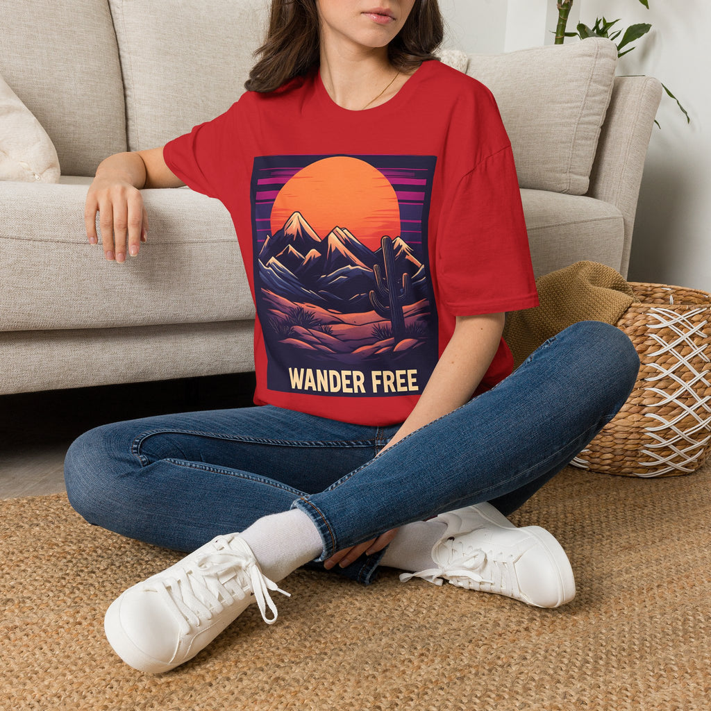 Sunset Mountains T-Shirt — Retro Desert Sunset Graphic Tee
