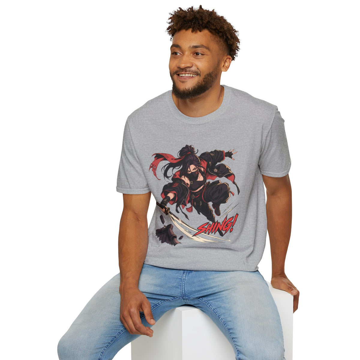 SHING! | Rooftop Samurai Girl | Japanese Anime Style Fight Shirt