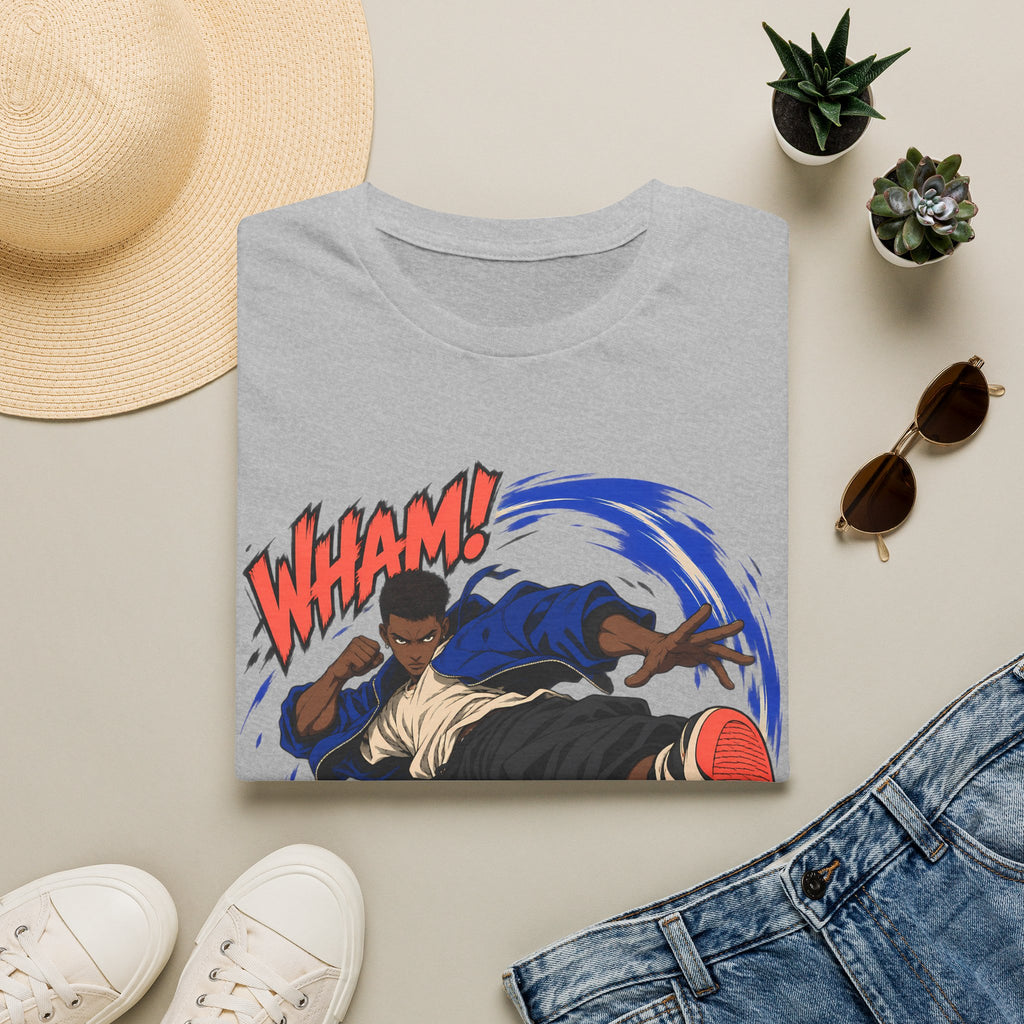 WHAM! | Anime Cartoon Ninja Kick Graphic T Shirt