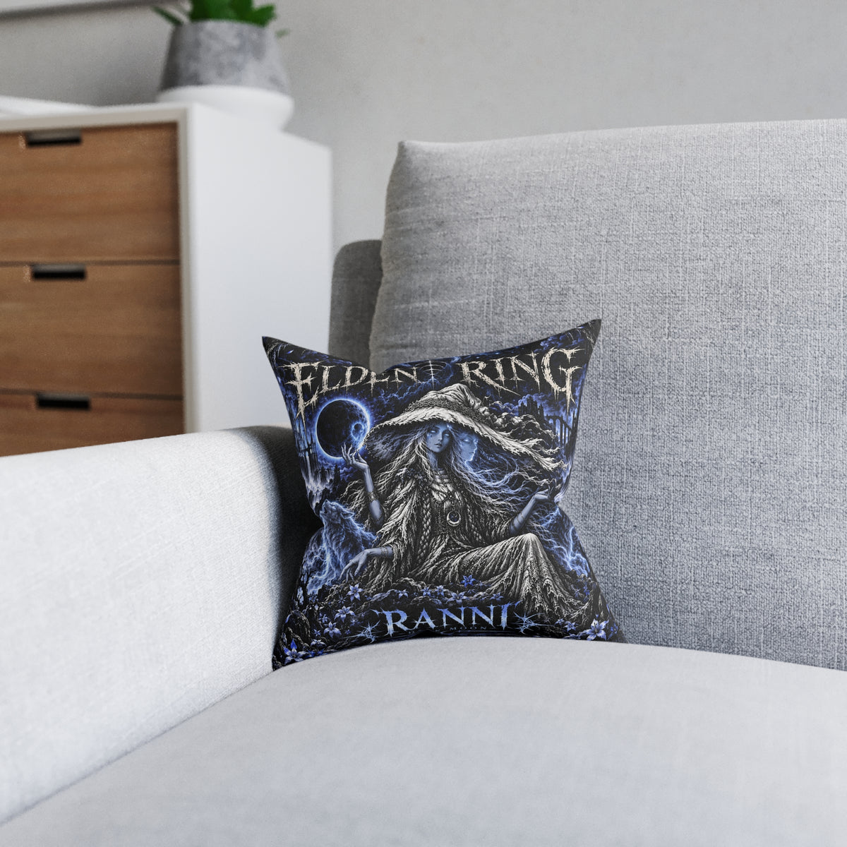 Ranni Elden Ring Dark Moon Witch Cushion, Decorative Sofa Pillow