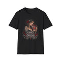 Ink Is My Peace Gothic Tattooed Woman T-Shirt Design