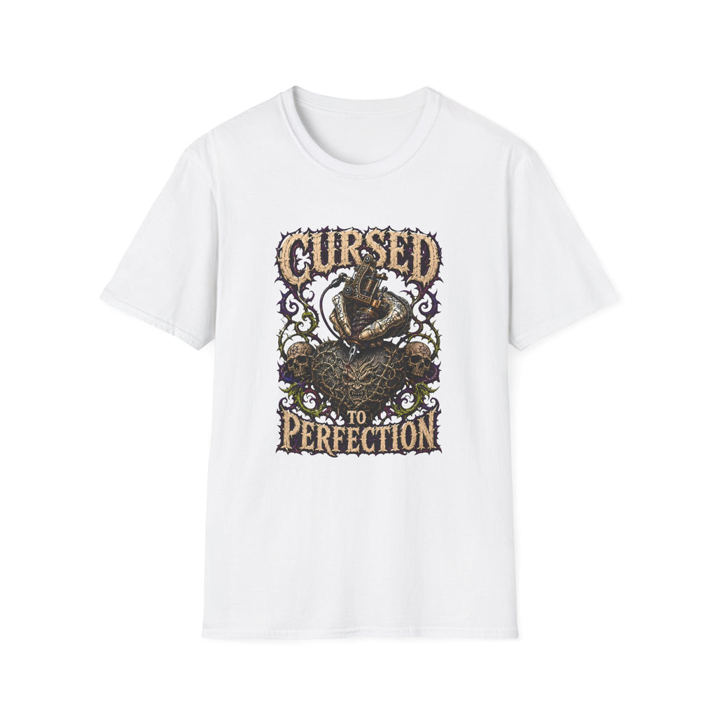 Cursed Perfection Tattoo T-Shirt - Dark Gothic Snake Graphic Tee