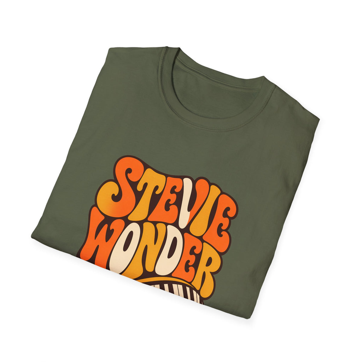 Stevie Wonder Piano Psychedelic Retro Band T-Shirt