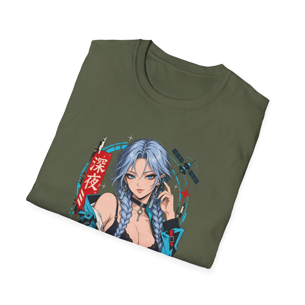 Ice | Sexy Anime Cyber Pin Up Girl Graphic T-Shirt