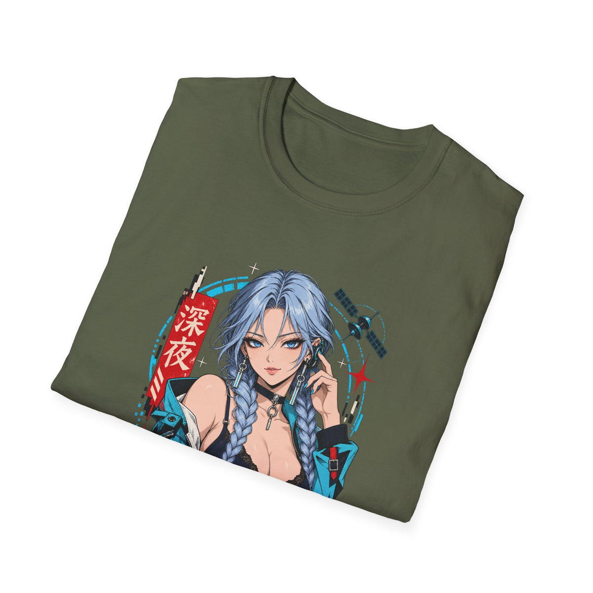 Ice | Sexy Anime Cyber Pin Up Girl Graphic T-Shirt