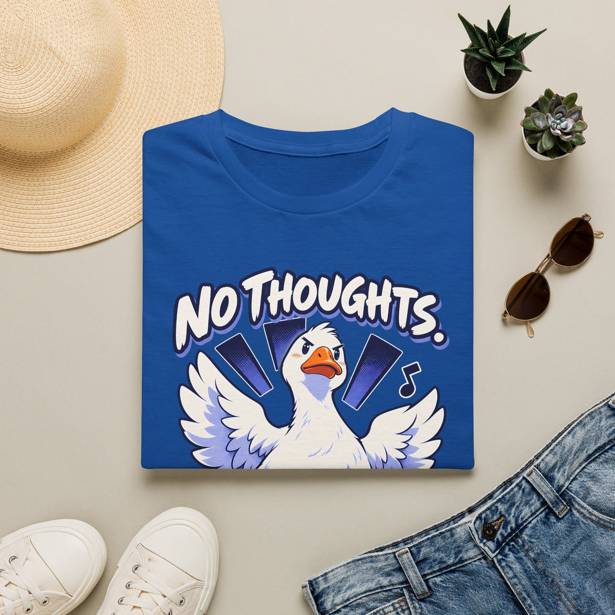 Cute Goose | No Thoughts, Just Boss Music T Shirt