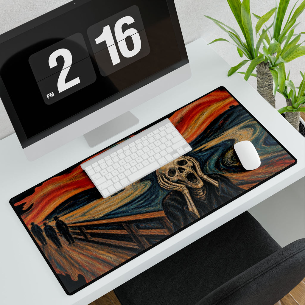 Mouse Mat | The Scream Ghost | Haunted Expressionist Art Desk Pad
