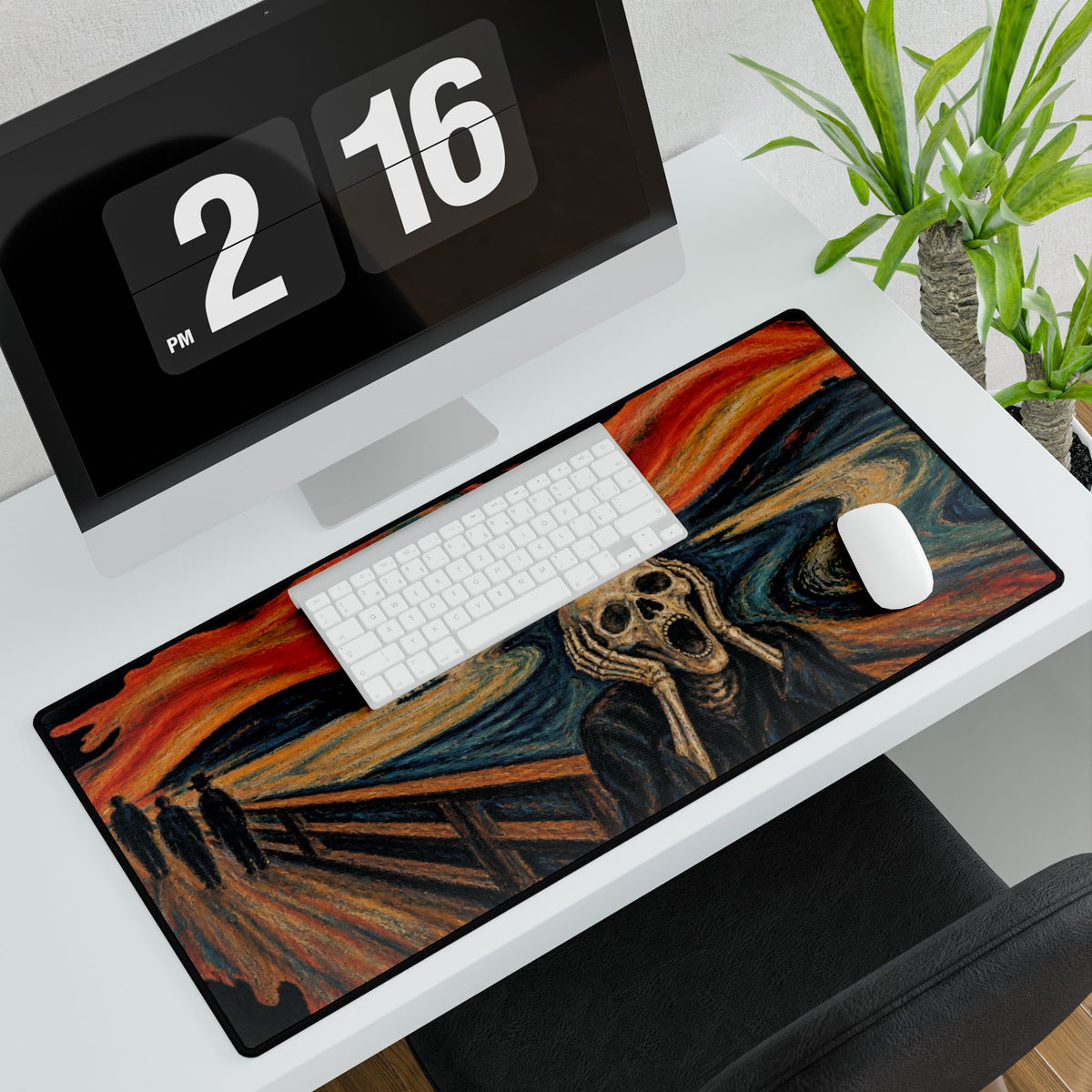 Mouse Mat | The Scream Ghost | Haunted Expressionist Art Desk Pad
