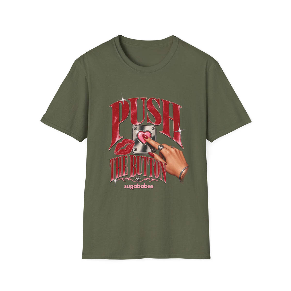 Push The Button | Sugababes | Retro Pinup Button Design