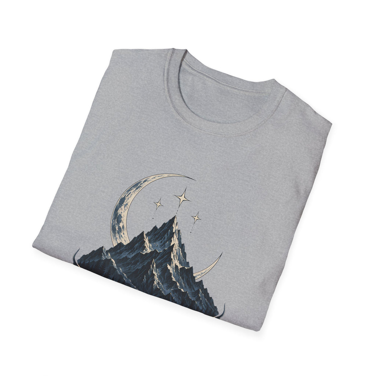 Night Court Mountain | ACOTAR Book Crescent Moon & Stars Graphic