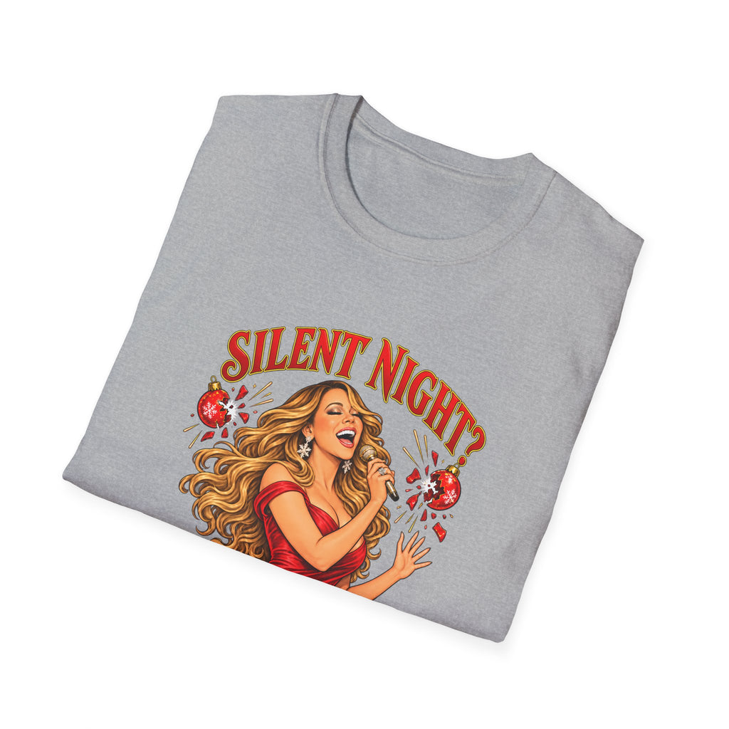 Mariah Carey Christmas T-Shirt | Silent Night? Not With Mariah Retro Holiday Tee