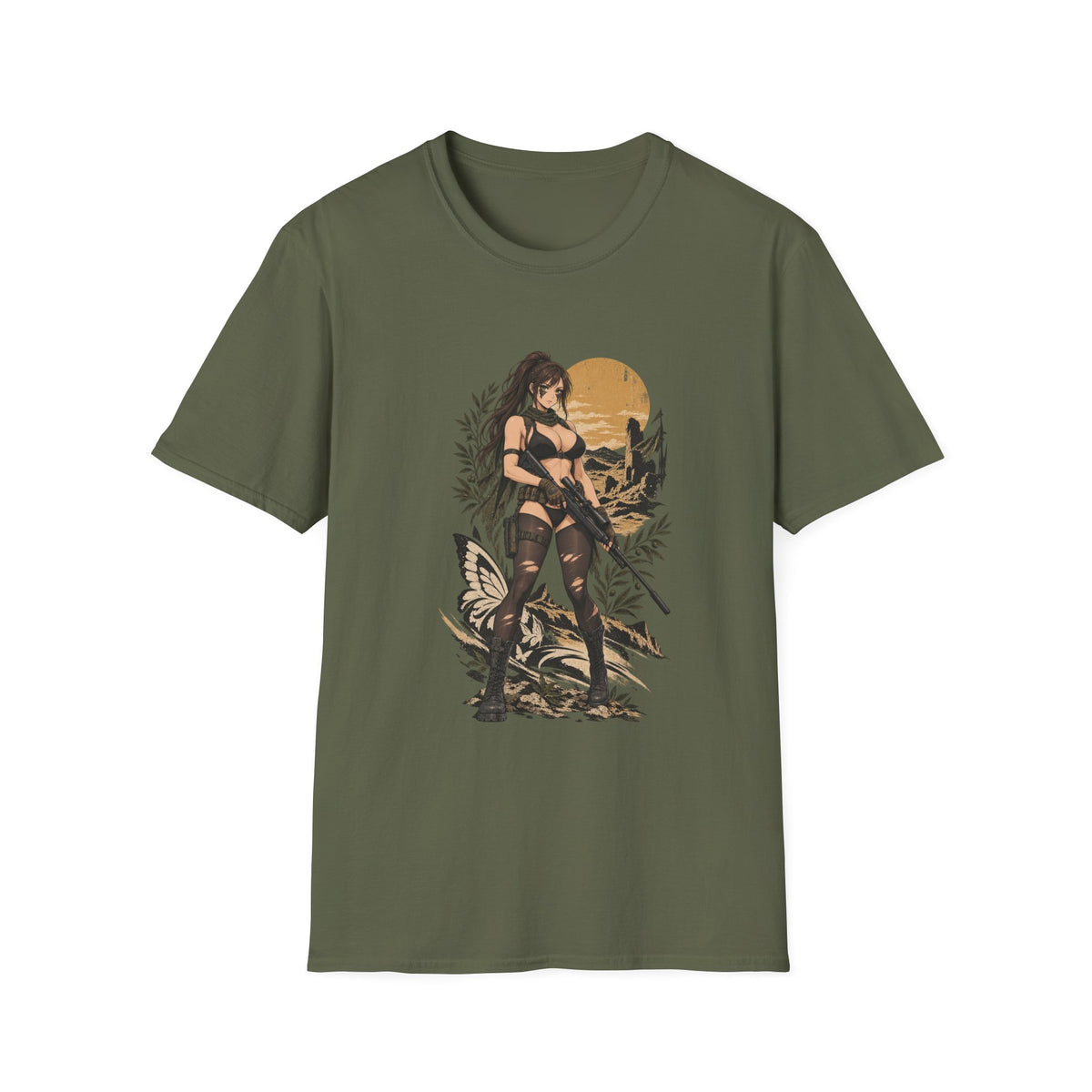 Quiet | Metal Gear | Sexy Sniper Pin up Fantasy Warrior Woman T-Shirt