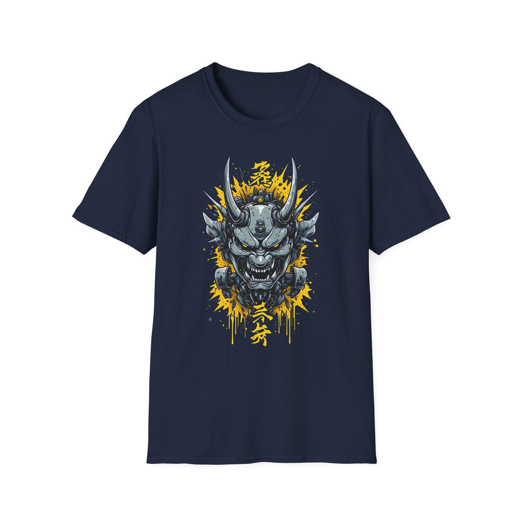 Demonic Oni Helmet T‑Shirt — Japanese Samurai Mask Graphic Tee