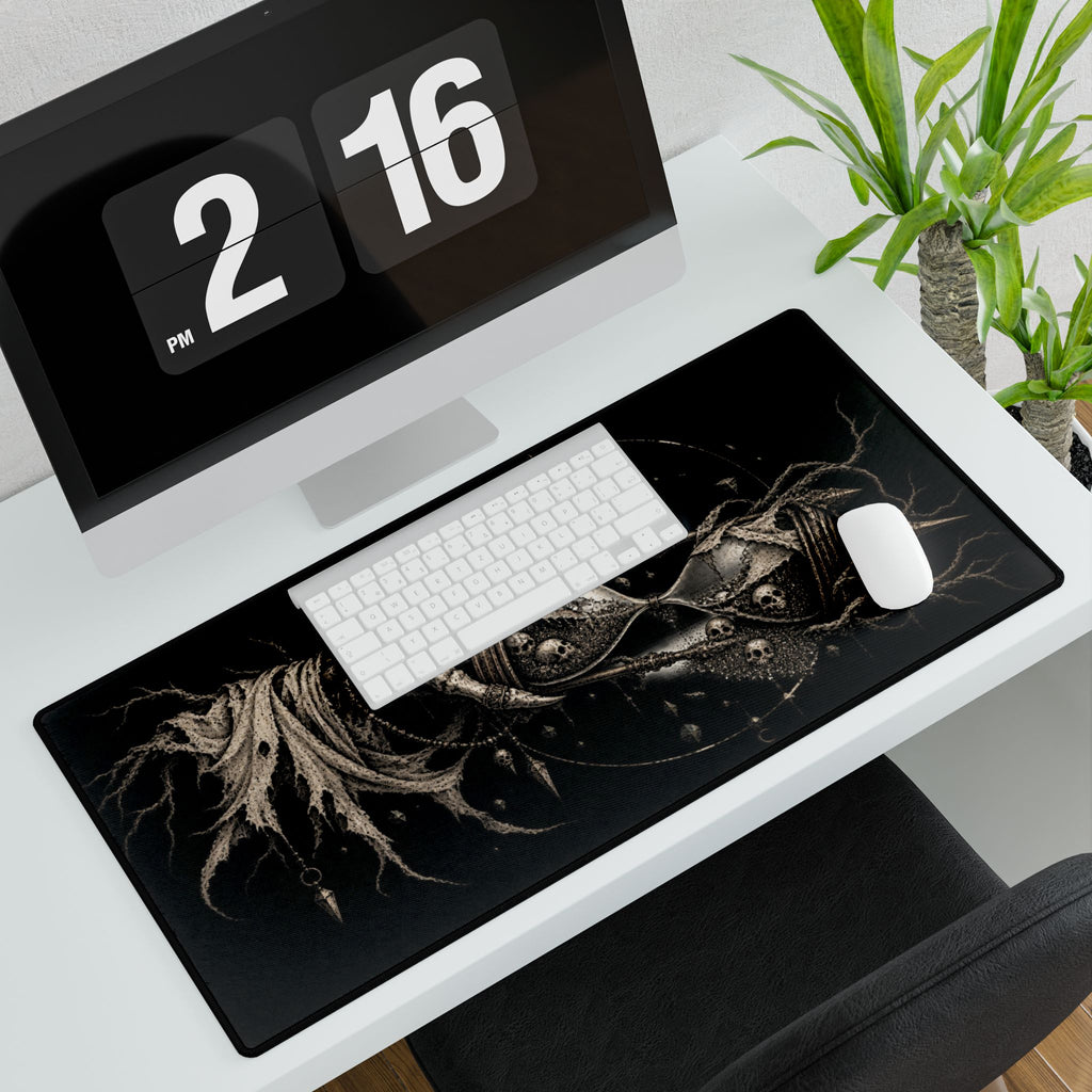 Gothic Moon Reaper Desk Mat | Dark Skull Gaming/Work Desk Pad