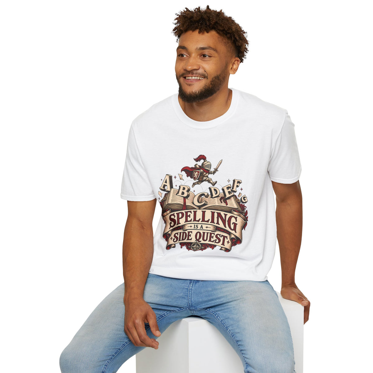 Spelling Is a Side Quest | Funny Spelling & Knight T Shirt