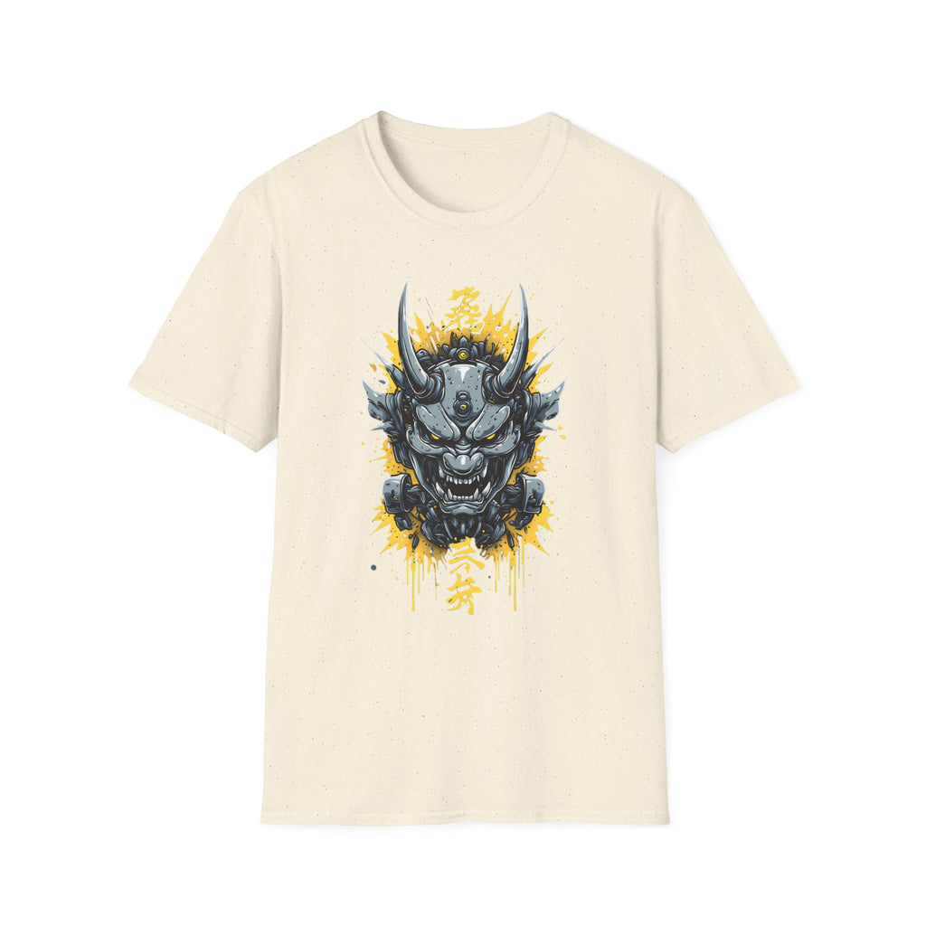 Demonic Oni Helmet T‑Shirt — Japanese Samurai Mask Graphic Tee