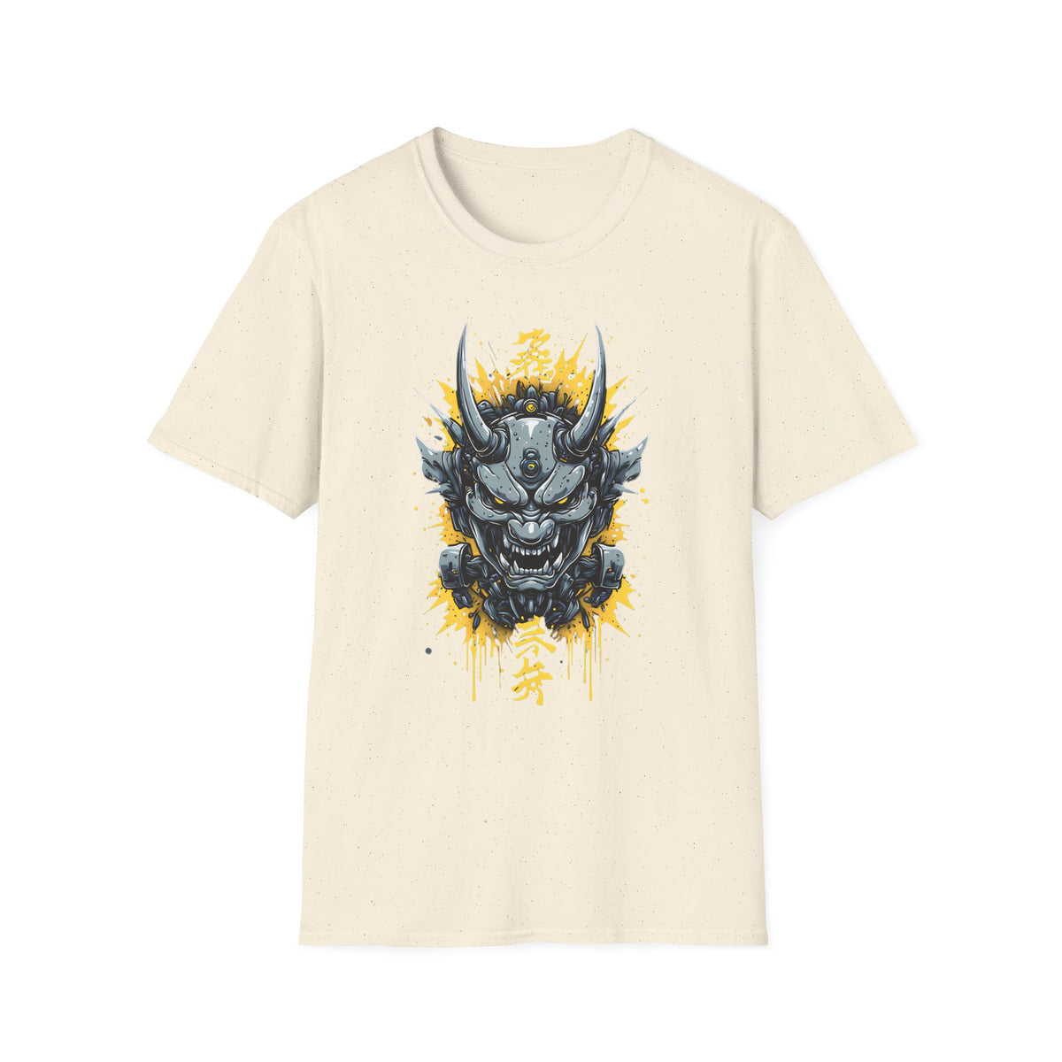 Demonic Oni Helmet T‑Shirt — Japanese Samurai Mask Graphic Tee
